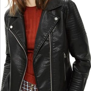 Topshop Leather Biker Jacket